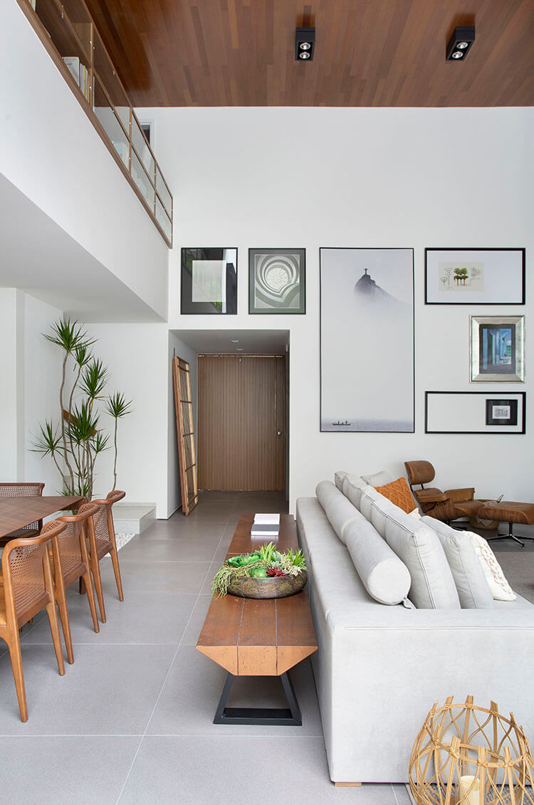 casa-de-arquiteto; casa-contemporânea; espaços-integrados;  estilo-contemporâneo; mezanino-arquitetura